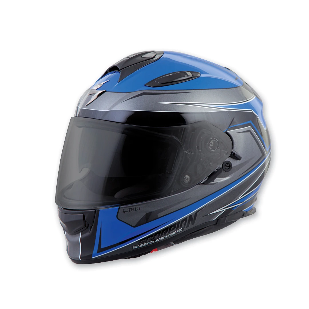 Scorpion EXO EXO-T510 Tarmac Blue Full Face Helmet 1 Scorpion EXO EXO-T510 Tarmac Blue Full Face Helmet