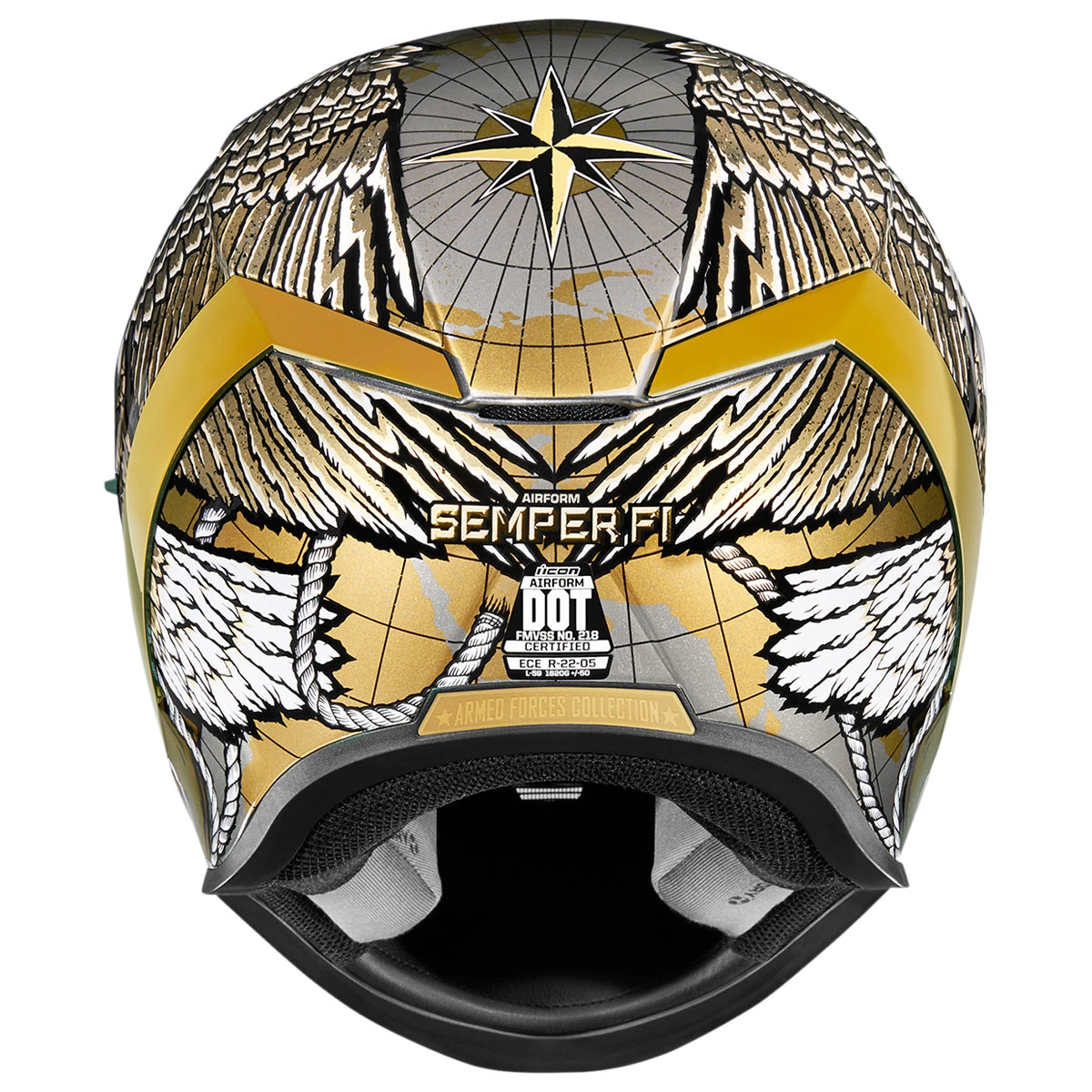 ICON Airform Semper Fi Full Face Helmet 2 ICON Airform Semper Fi Full Face Helmet - Image 2
