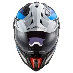LS2 Explorer Carbon Frontier Black/Blue Dual Sport Helmet -Arai shop 10046372 E V3