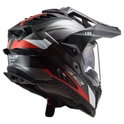 LS2 Explorer Carbon Frontier Matte Titanium/Red Dual Sport Helmet -Arai shop 10046373 C V3