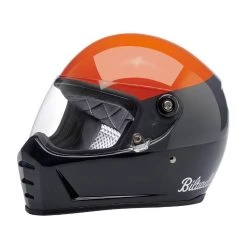 Biltwell Inc. Orange/Gray/Black Lane Splitter Podium Full Face Helmet