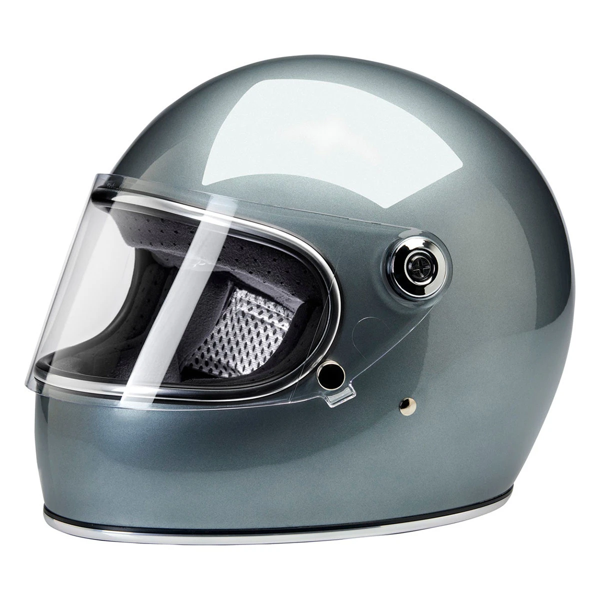 Biltwell Inc. Metallic Sterling Gringo S ECE Full Face Helmet 1 Biltwell Inc. Metallic Sterling Gringo S ECE Full Face Helmet