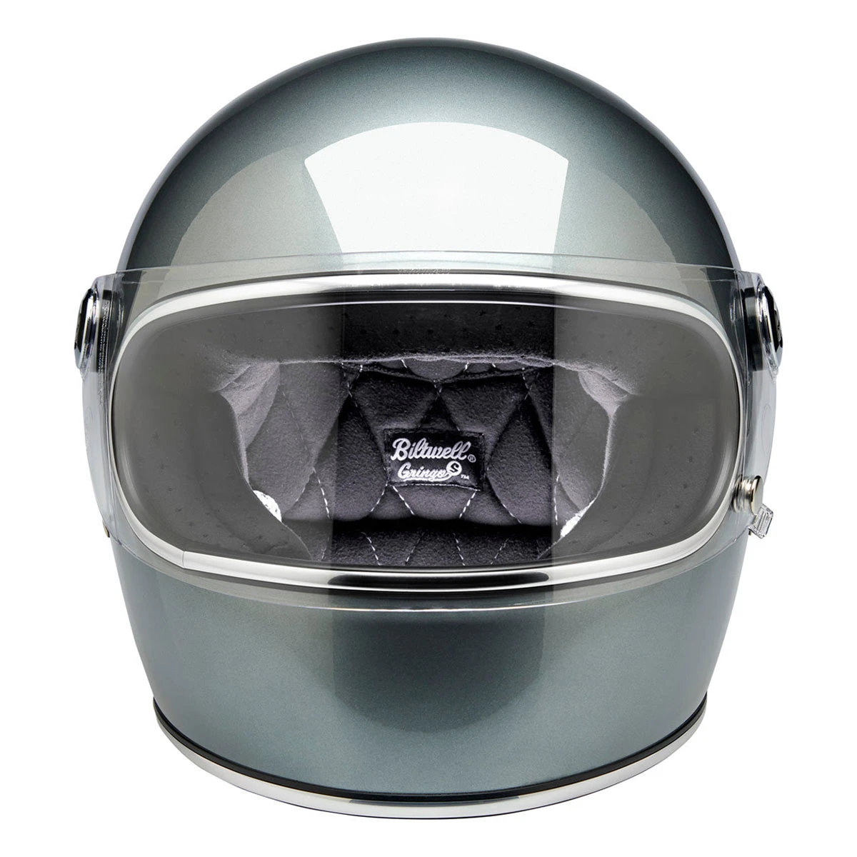 Biltwell Inc. Metallic Sterling Gringo S ECE Full Face Helmet 3 Biltwell Inc. Metallic Sterling Gringo S ECE Full Face Helmet - Image 3