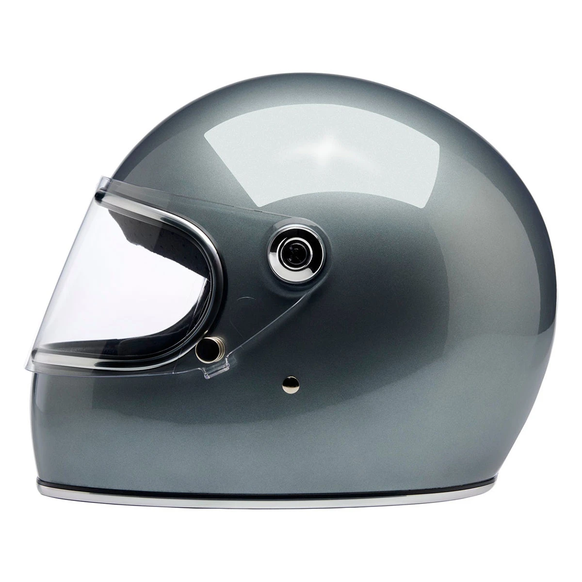 Biltwell Inc. Metallic Sterling Gringo S ECE Full Face Helmet 4 Biltwell Inc. Metallic Sterling Gringo S ECE Full Face Helmet - Image 4
