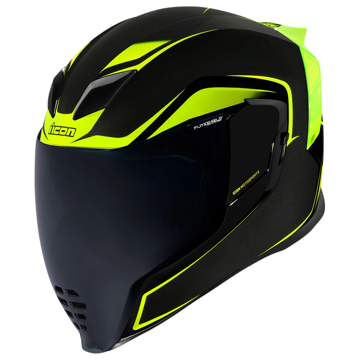 ICON Black/Hi-Viz Airflite Crosslink Full Face Helmet 1 ICON Black/Hi-Viz Airflite Crosslink Full Face Helmet