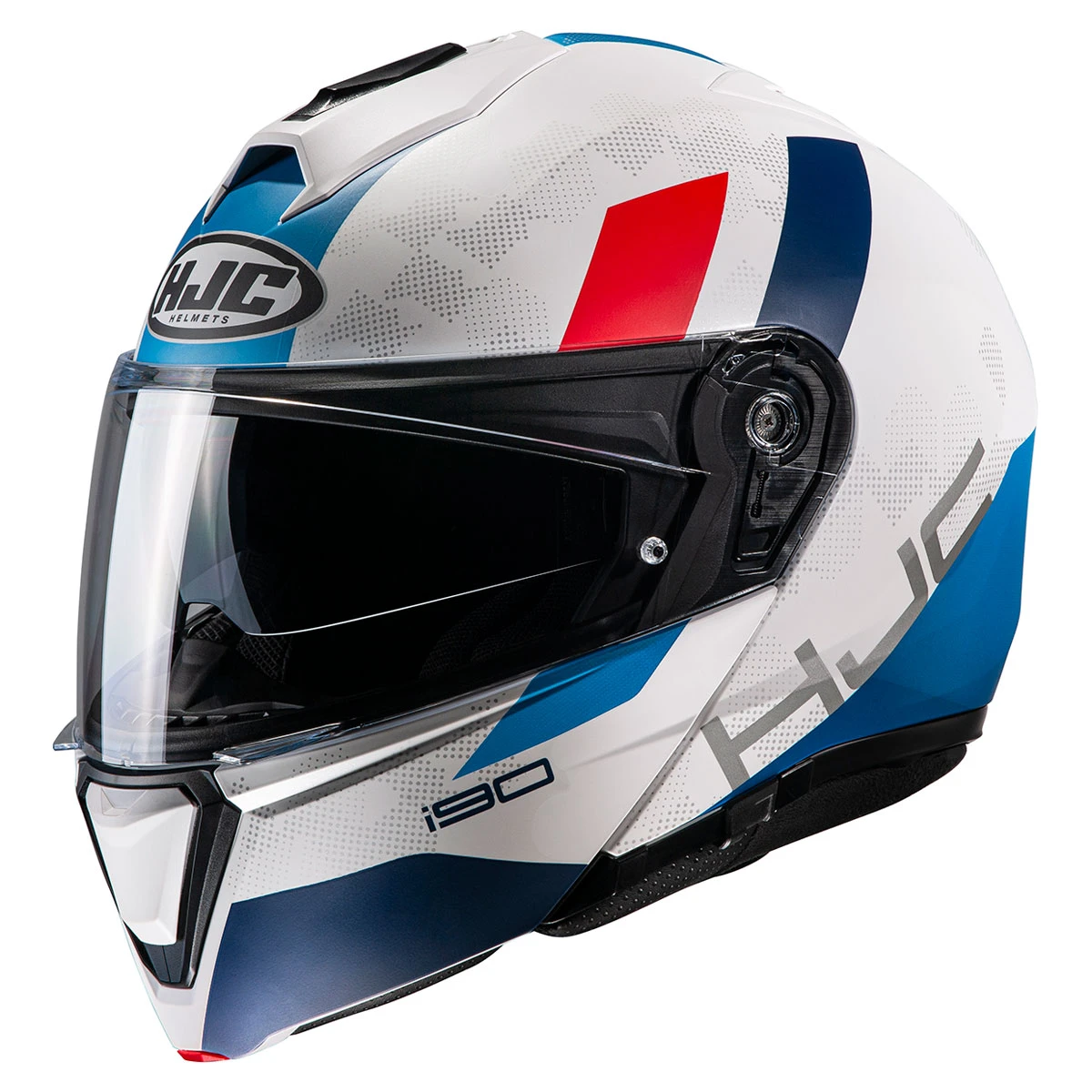 HJC I90 White/Blue/Red Syrex Modular Helmet 1 HJC I90 White/Blue/Red Syrex Modular Helmet
