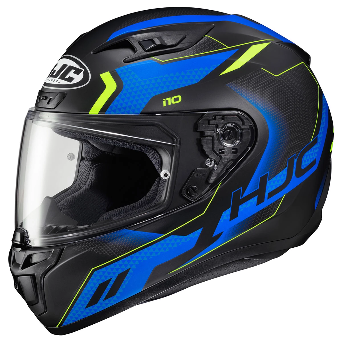HJC I10 Black/Blue Robust Full Face Helmet 1 HJC I10 Black/Blue Robust Full Face Helmet