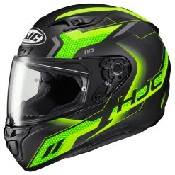 HJC I10 Black/Green Robust Full Face Helmet