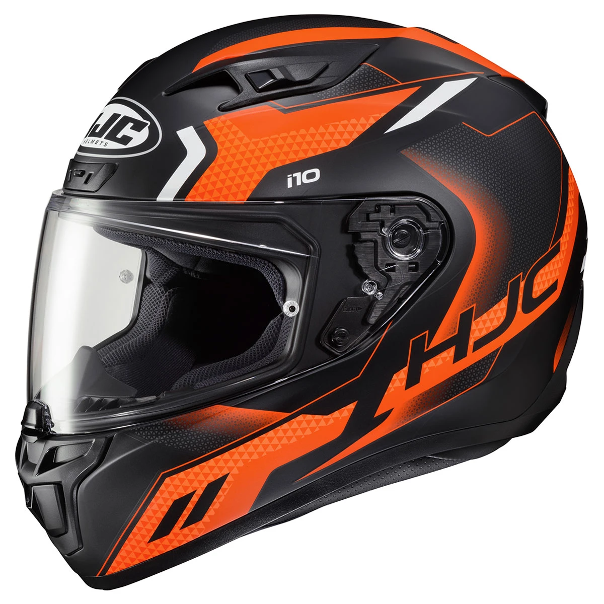 HJC I10 Black/Orange Robust Full Face Helmet 1 HJC I10 Black/Orange Robust Full Face Helmet