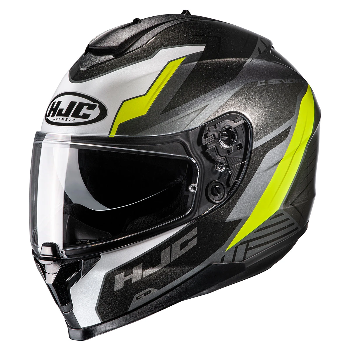 HJC C70 Black/Silver/Hi-Viz Silon Full-Face Helmet 1 HJC C70 Black/Silver/Hi-Viz Silon Full-Face Helmet