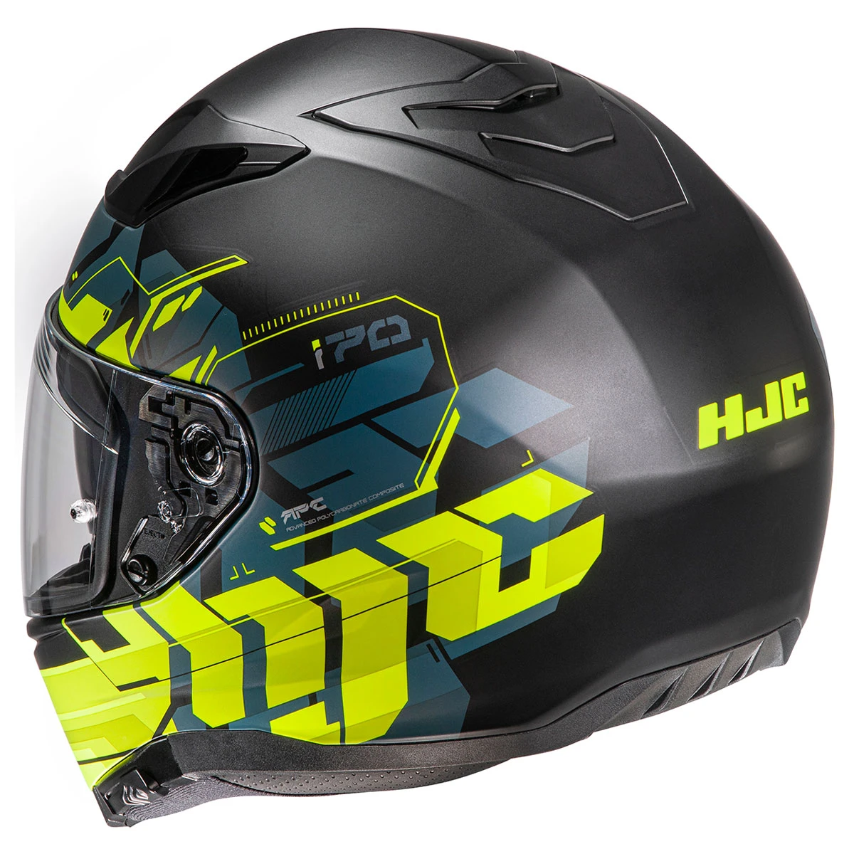 HJC I70 Black/Hi-Viz Alligon Full-Face Helmet 2 HJC I70 Black/Hi-Viz Alligon Full-Face Helmet - Image 2
