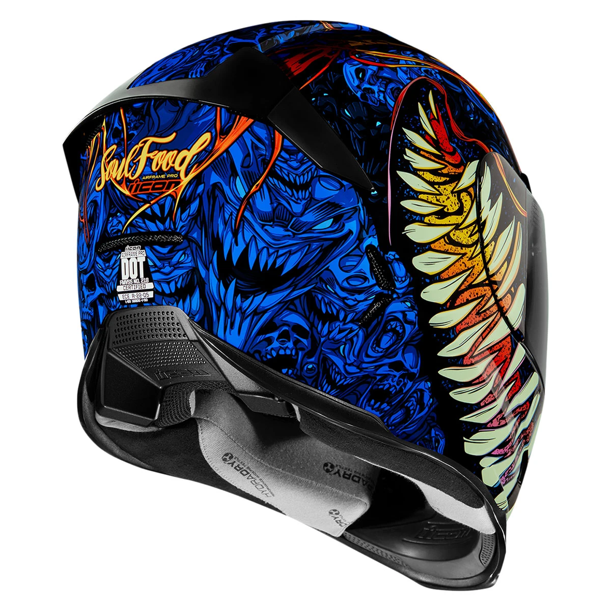 ICON Airframe Pro Soul Food Full Face Helmet 2 ICON Airframe Pro Soul Food Full Face Helmet - Image 2