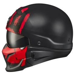 Scorpion EXO Covert X Uruk Black/Red Open Face Helmet -Arai shop 10173135 C V6