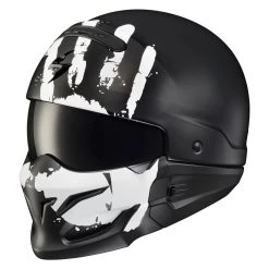 Scorpion EXO Covert X Uruk Black/White Open Face Helmet