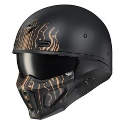 Scorpion EXO Black/Copper Covert X Tribe Open Face Helmet