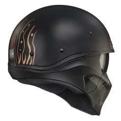 Scorpion EXO Black/Copper Covert X Tribe Open Face Helmet -Arai shop 10173145 E V3
