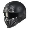 Scorpion EXO Black/White Covert X Tribe Open Face Helmet