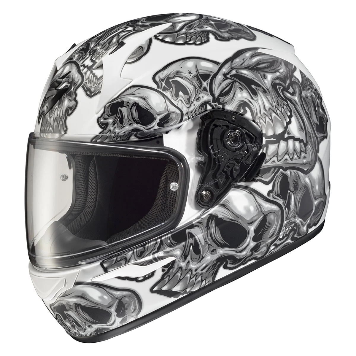 Scorpion EXO-R320 Silver Skull-E Full Face Helmet 1 Scorpion EXO-R320 Silver Skull-E Full Face Helmet
