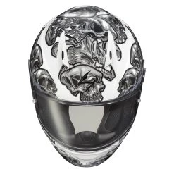 Alternative view of Scorpion EXO-R320 Silver Skull-E Full Face Helmet