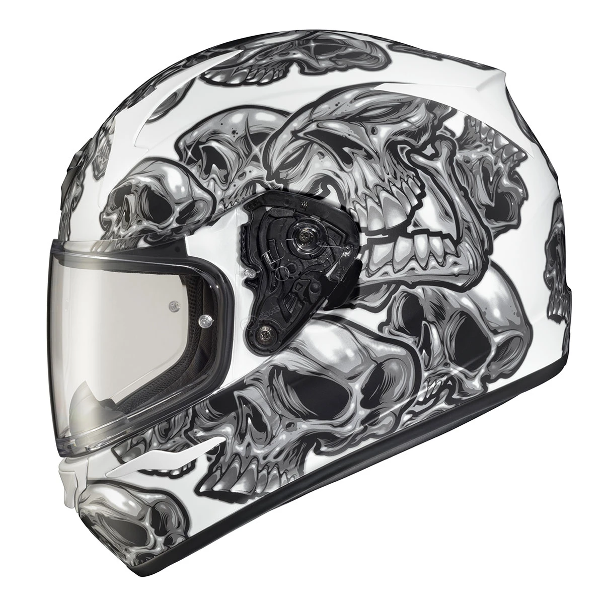 Scorpion EXO-R320 Silver Skull-E Full Face Helmet 3 Scorpion EXO-R320 Silver Skull-E Full Face Helmet - Image 3