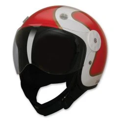 HCI-15 Stripe Red And Gold Open Face Helmet
