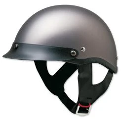 HCI-100 Designer Matte Deep Silver Half Helmet