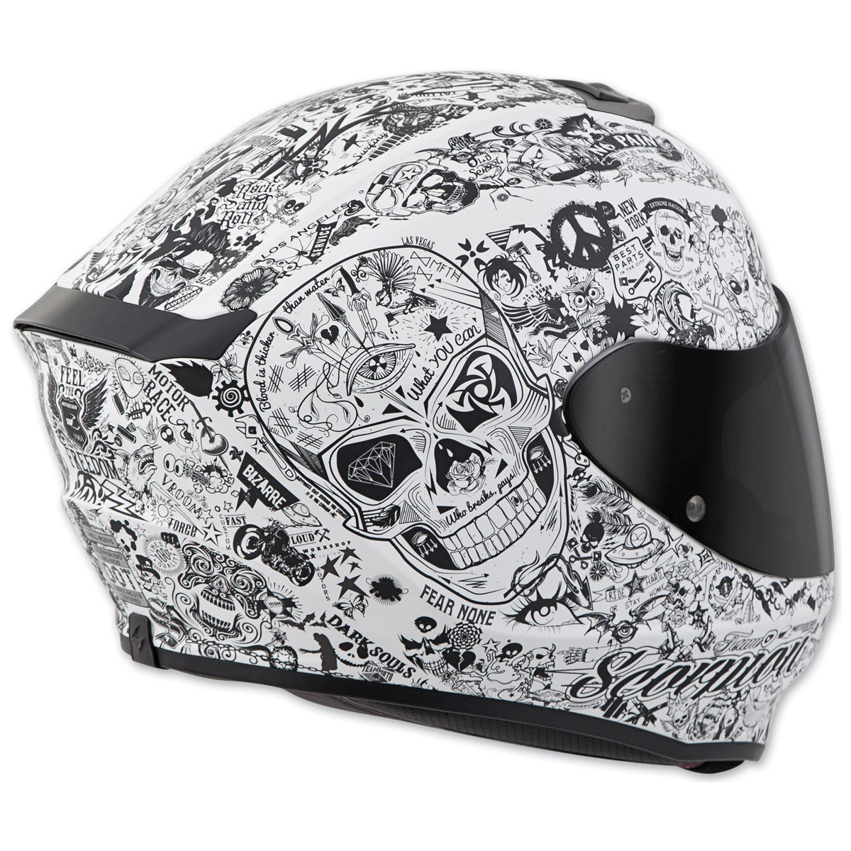 Scorpion EXO EXO-R420 Shake White Full Face Helmet 4 Scorpion EXO EXO-R420 Shake White Full Face Helmet - Image 4