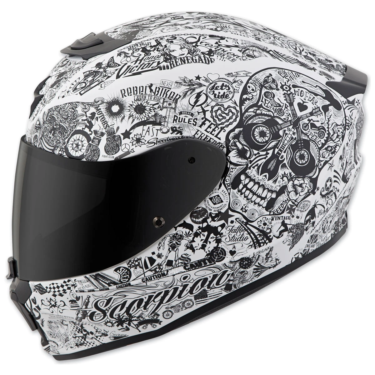 Scorpion EXO EXO-R420 Shake White Full Face Helmet 6 Scorpion EXO EXO-R420 Shake White Full Face Helmet - Image 6