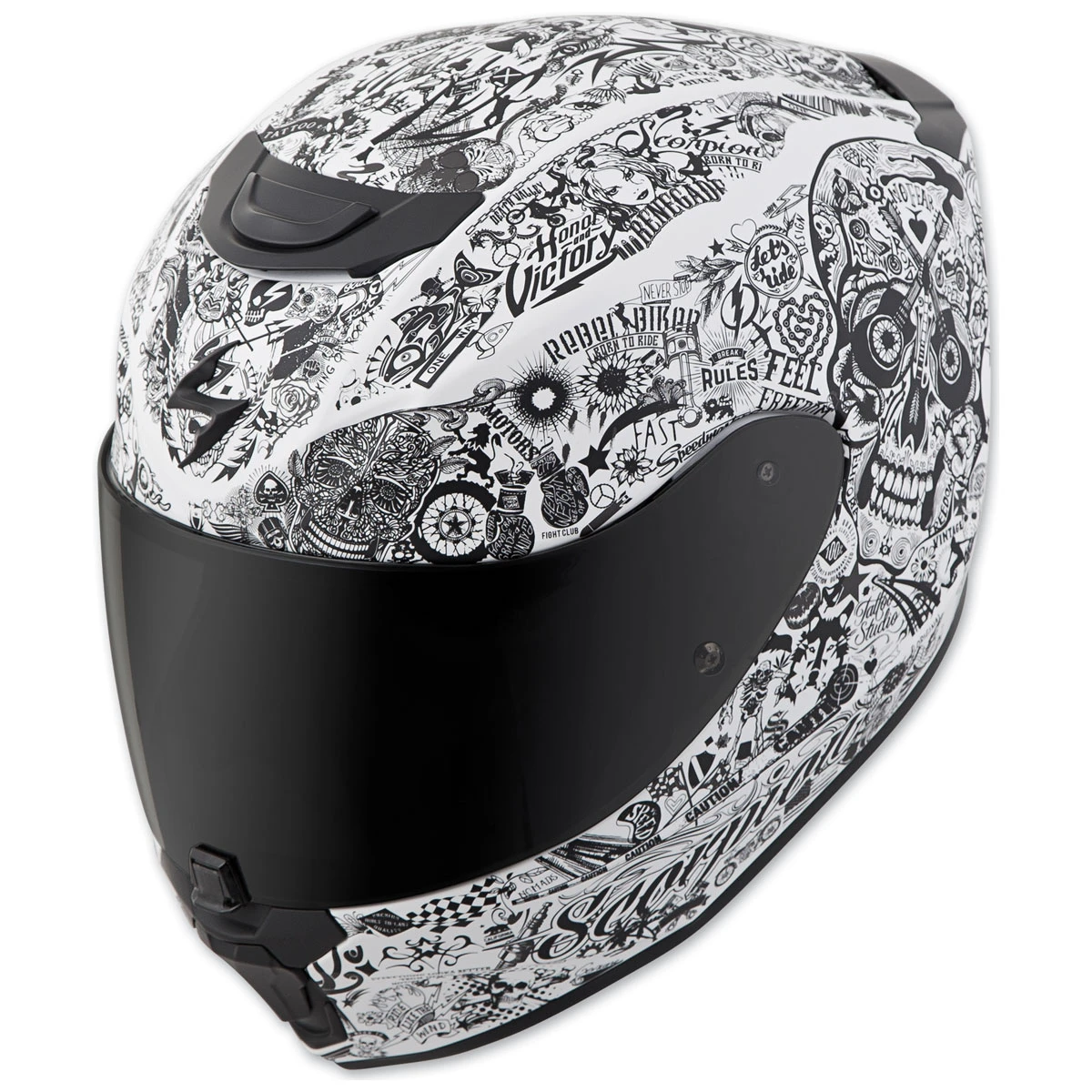 Scorpion EXO EXO-R420 Shake White Full Face Helmet 7 Scorpion EXO EXO-R420 Shake White Full Face Helmet - Image 7