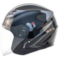 Zox Journey Trip Glossy Silver Open Face Helmet -Arai shop 166 4342 F V1