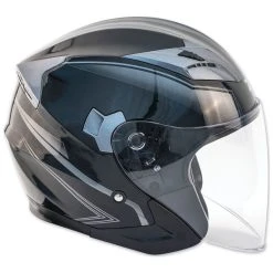 Zox Journey Trip Glossy Silver Open Face Helmet -Arai shop 166 4342 G V1