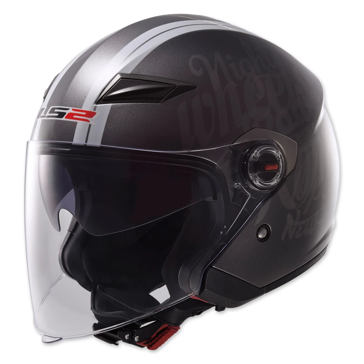 LS2 OF569 Party Titanium/Black Open Face Helmet 1 LS2 OF569 Party Titanium/Black Open Face Helmet