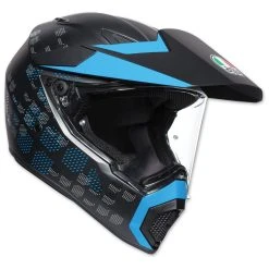 AGV AX-9 Antartica Matte Black/Cyan Full Face Helmet