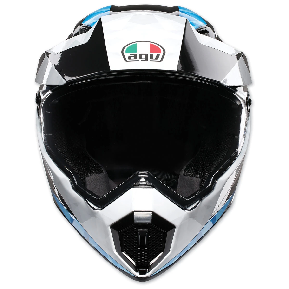 AGV AX-9 North Black/White/Cyan Full Face Helmet 2 AGV AX-9 North Black/White/Cyan Full Face Helmet - Image 2