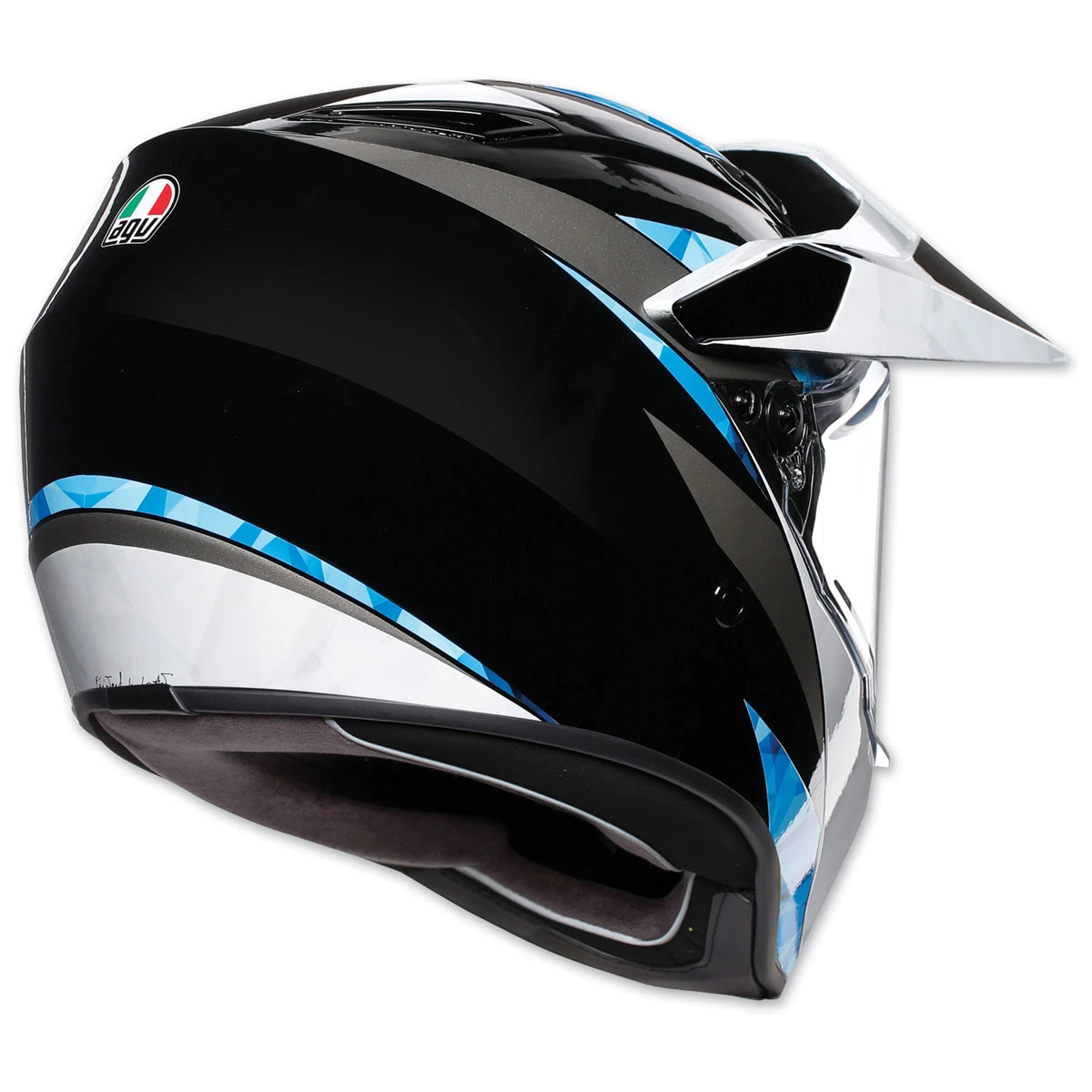 AGV AX-9 North Black/White/Cyan Full Face Helmet 6 AGV AX-9 North Black/White/Cyan Full Face Helmet - Image 6