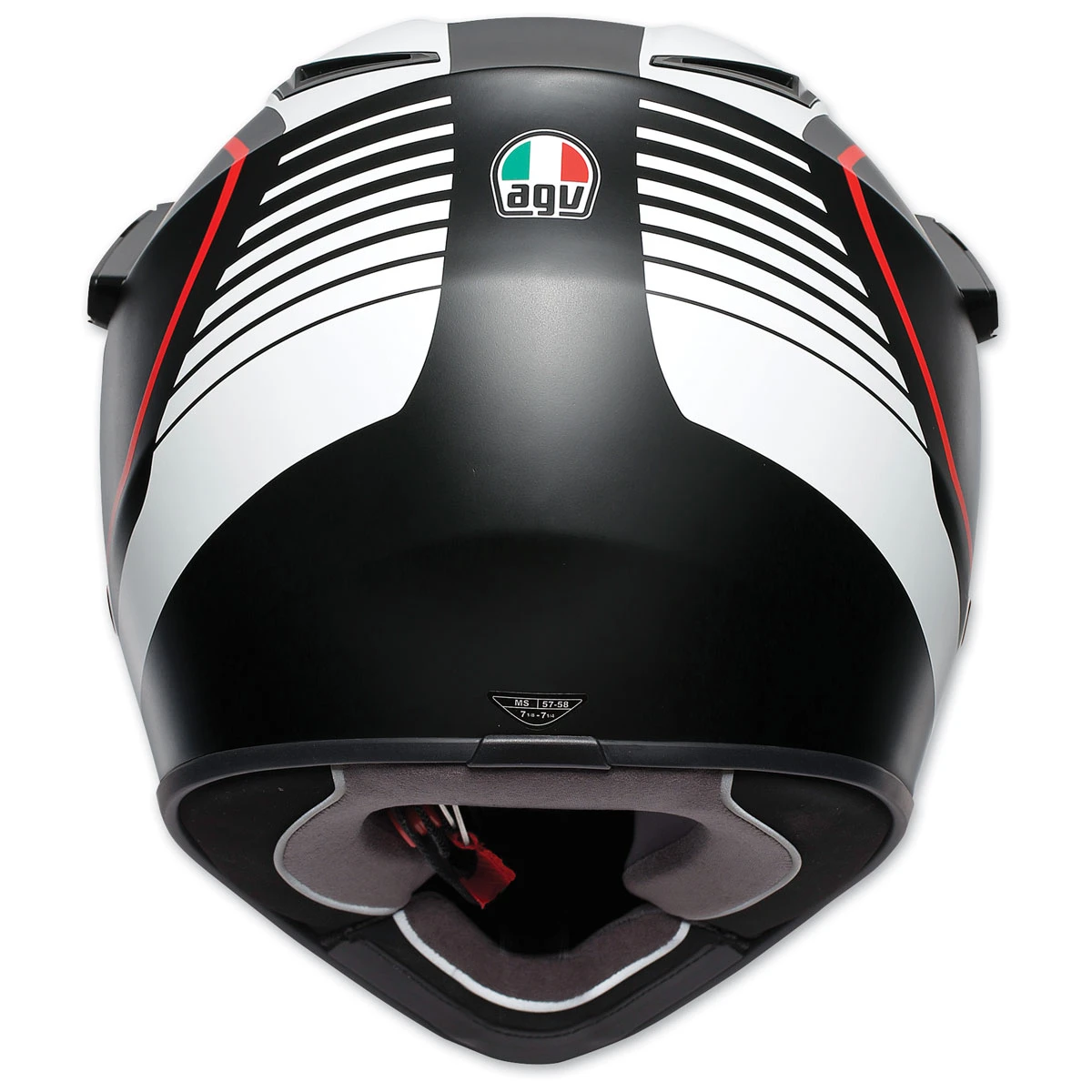AGV AX-9 Pacific Road Matte Black/White/Red Full Face Helmet 3 AGV AX-9 Pacific Road Matte Black/White/Red Full Face Helmet - Image 3