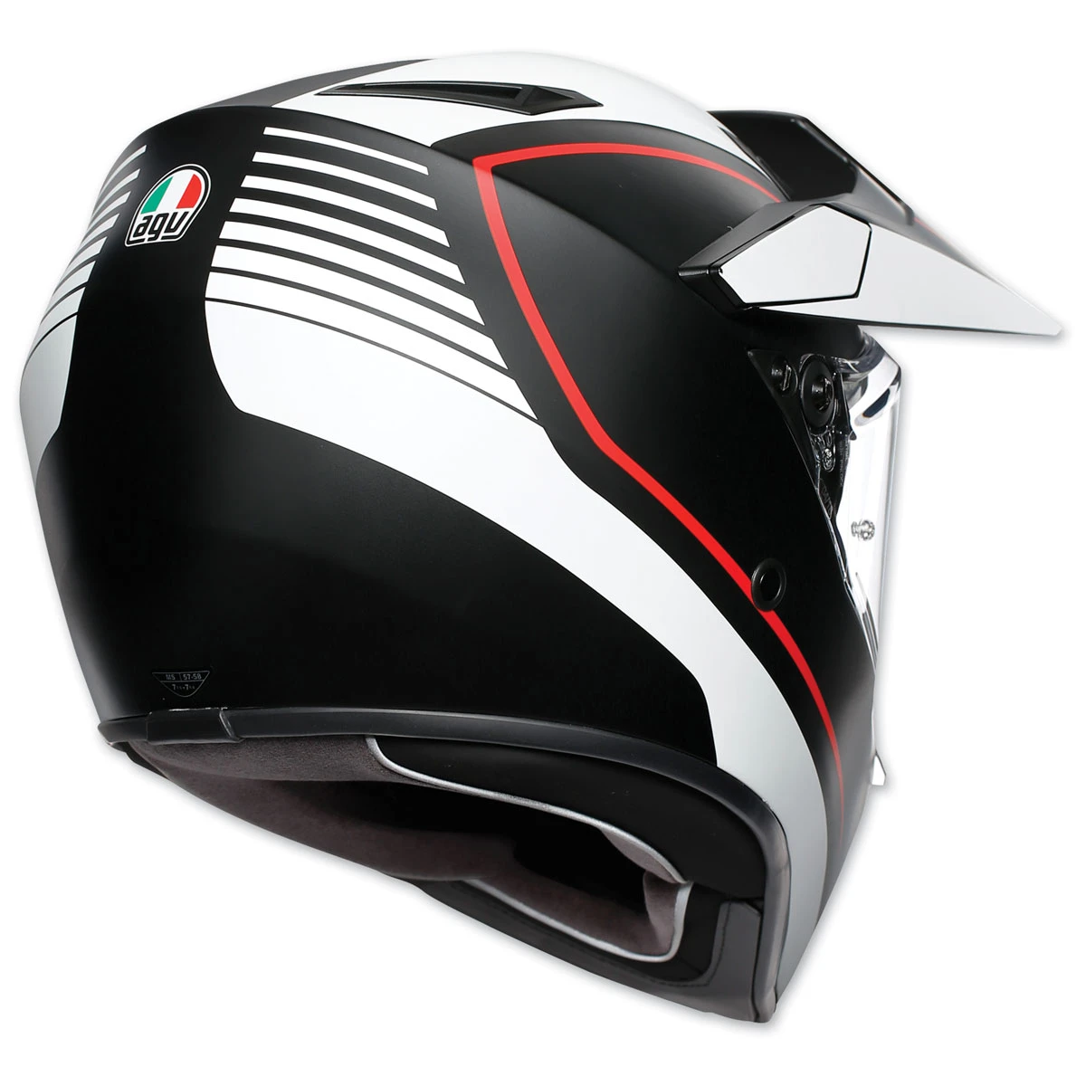 AGV AX-9 Pacific Road Matte Black/White/Red Full Face Helmet 5 AGV AX-9 Pacific Road Matte Black/White/Red Full Face Helmet - Image 5