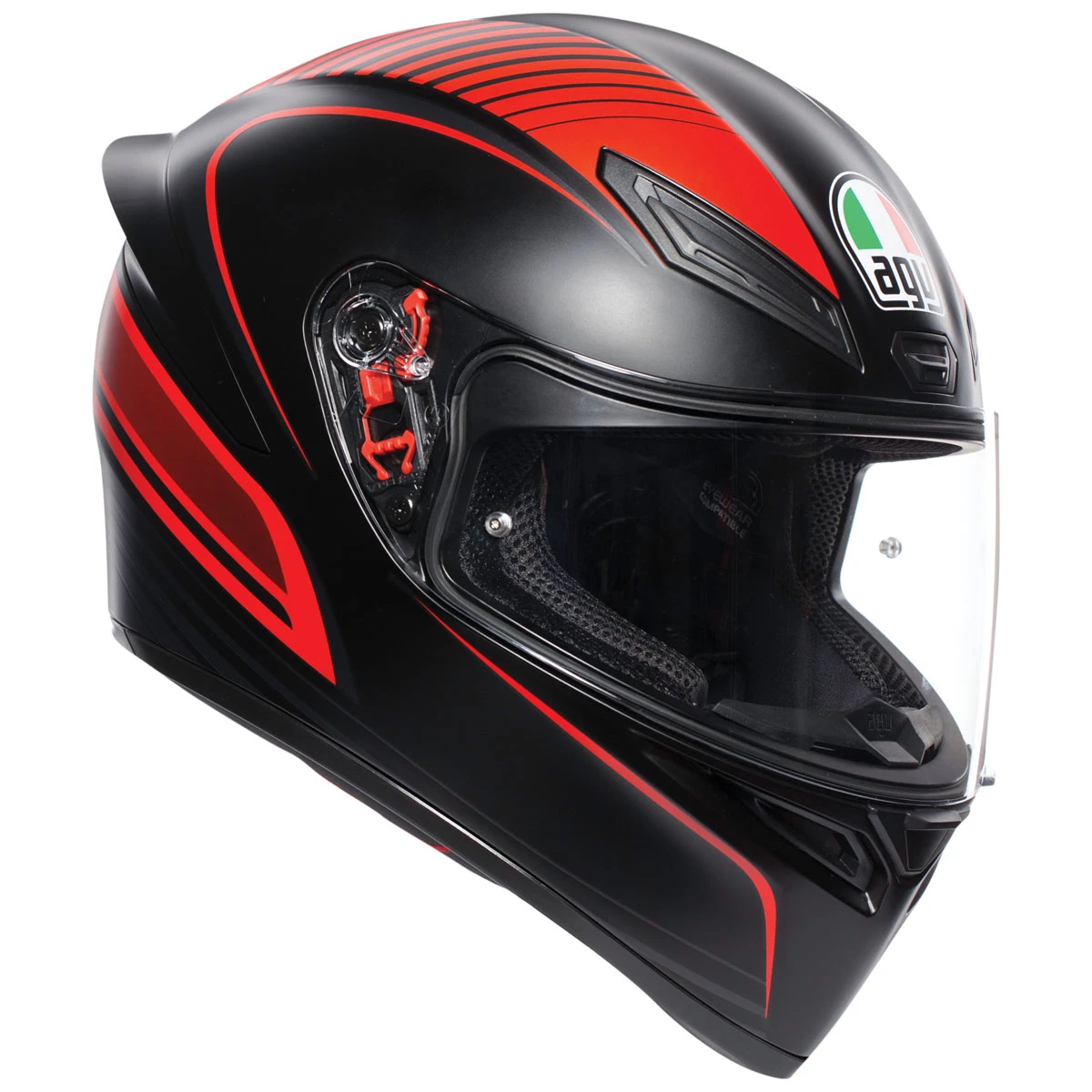 AGV K1 Warmup Matte Black/Red Full Face Helmet 1 AGV K1 Warmup Matte Black/Red Full Face Helmet