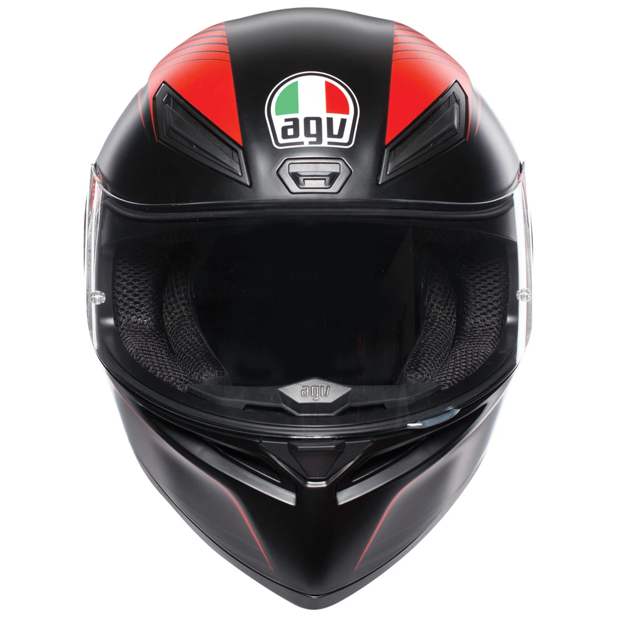 AGV K1 Warmup Matte Black/Red Full Face Helmet 2 AGV K1 Warmup Matte Black/Red Full Face Helmet - Image 2