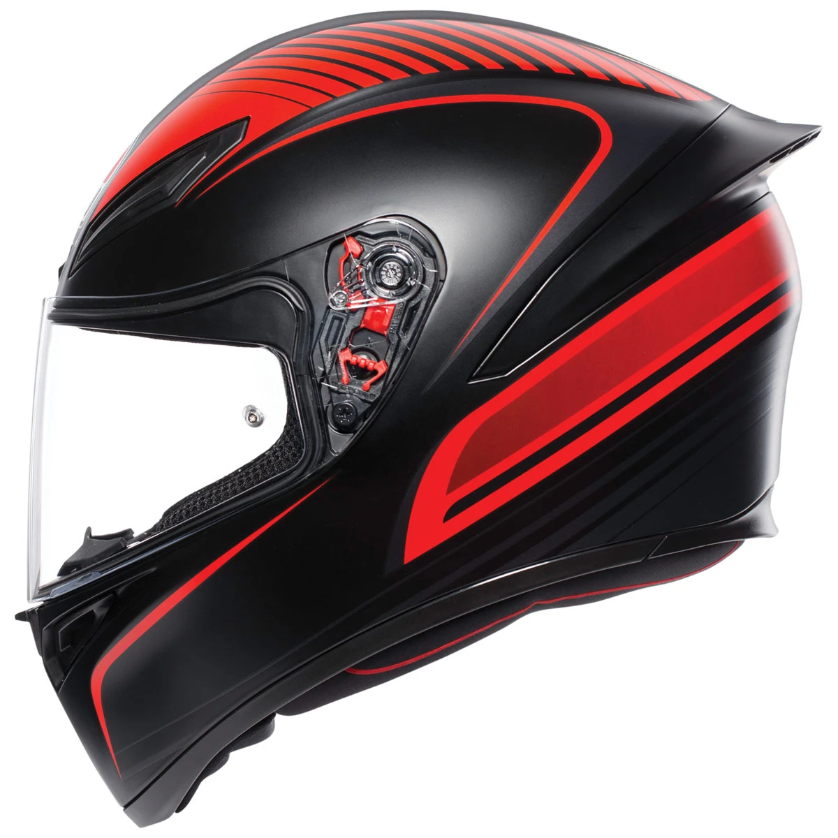AGV K1 Warmup Matte Black/Red Full Face Helmet 3 AGV K1 Warmup Matte Black/Red Full Face Helmet - Image 3