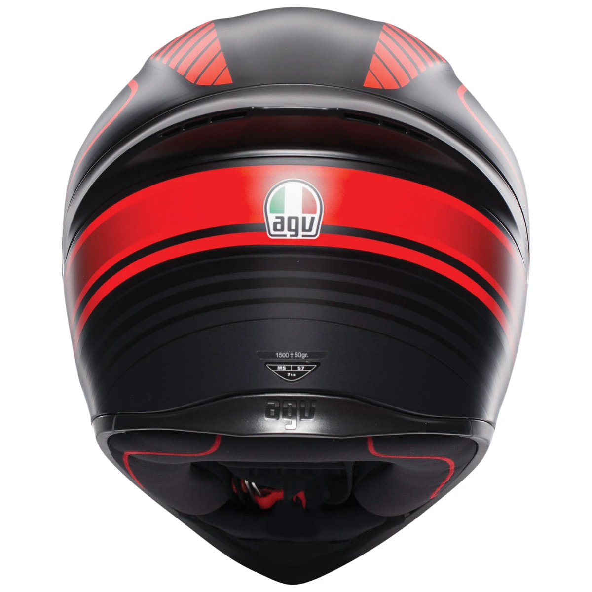 AGV K1 Warmup Matte Black/Red Full Face Helmet 4 AGV K1 Warmup Matte Black/Red Full Face Helmet - Image 4