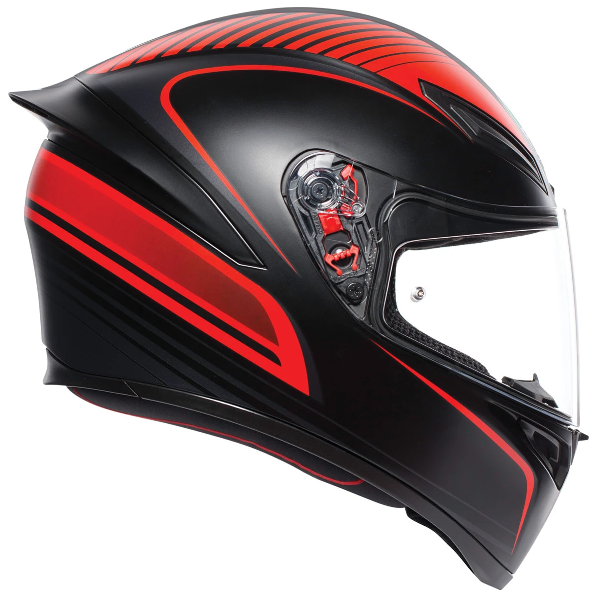 AGV K1 Warmup Matte Black/Red Full Face Helmet 5 AGV K1 Warmup Matte Black/Red Full Face Helmet - Image 5