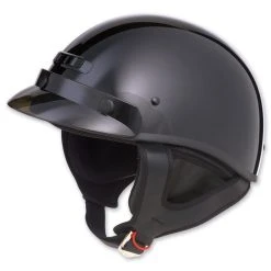 GMAX GM35 Fully Dressed Black Half Helmet