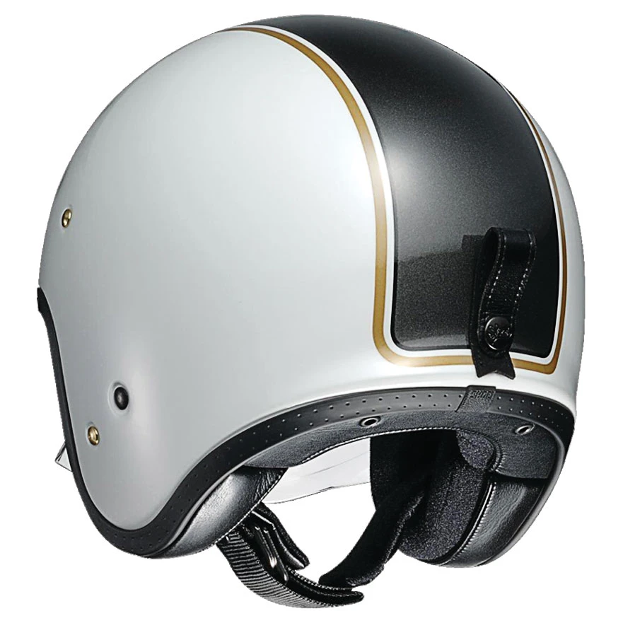 Shoei J-O Carburettor White/Black Open Face Helmet 2 Shoei J-O Carburettor White/Black Open Face Helmet - Image 2