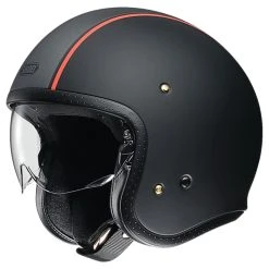 Shoei J-O Carburettor Matte Black/Gray Open Face Helmet