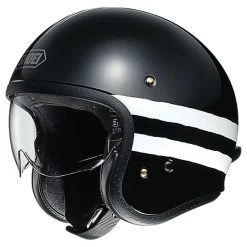 Shoei J-O Sequel Black/White Open Face Helmet