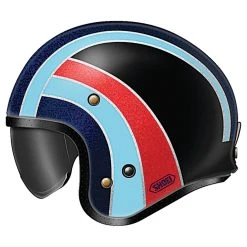 Shoei J-O Nostalgia Black/Red/Blue Open Face Helmet