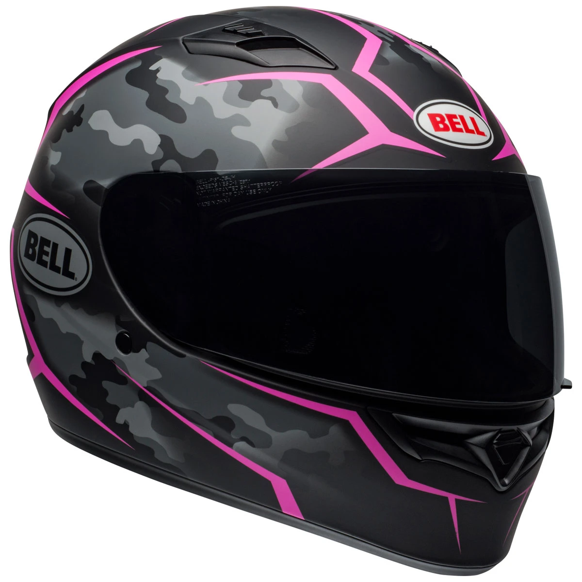 Bell Qualifier Stealth Camo Matte Black/Pink Full Face Helmet 2 Bell Qualifier Stealth Camo Matte Black/Pink Full Face Helmet - Image 2
