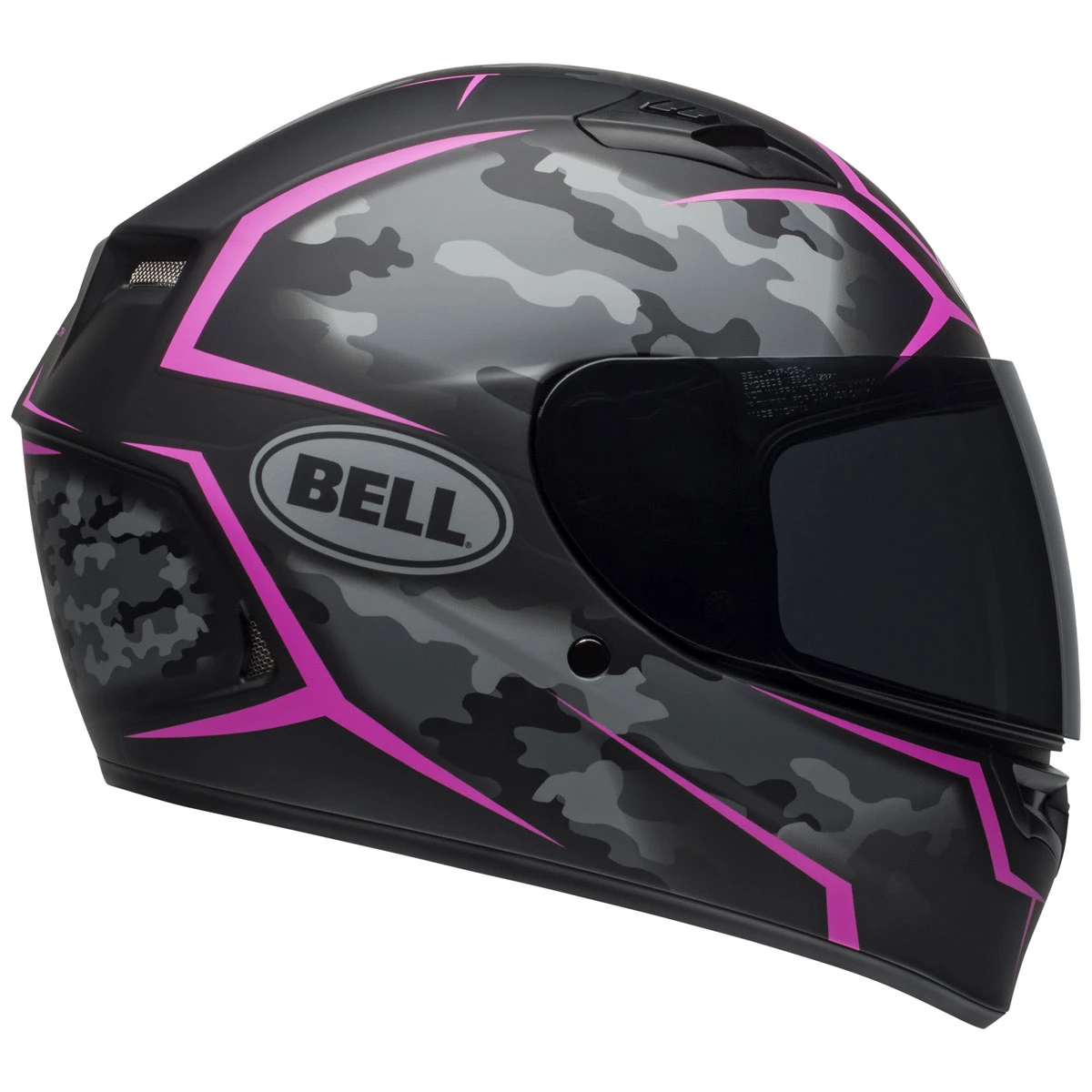 Bell Qualifier Stealth Camo Matte Black/Pink Full Face Helmet 4 Bell Qualifier Stealth Camo Matte Black/Pink Full Face Helmet - Image 4