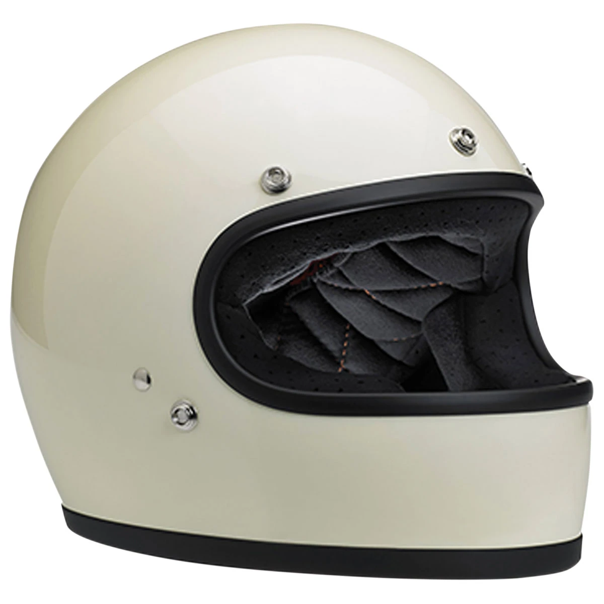 Biltwell Inc. Gringo DOT/ECE Vintage White Full Face Helmet 2 Biltwell Inc. Gringo DOT/ECE Vintage White Full Face Helmet - Image 2